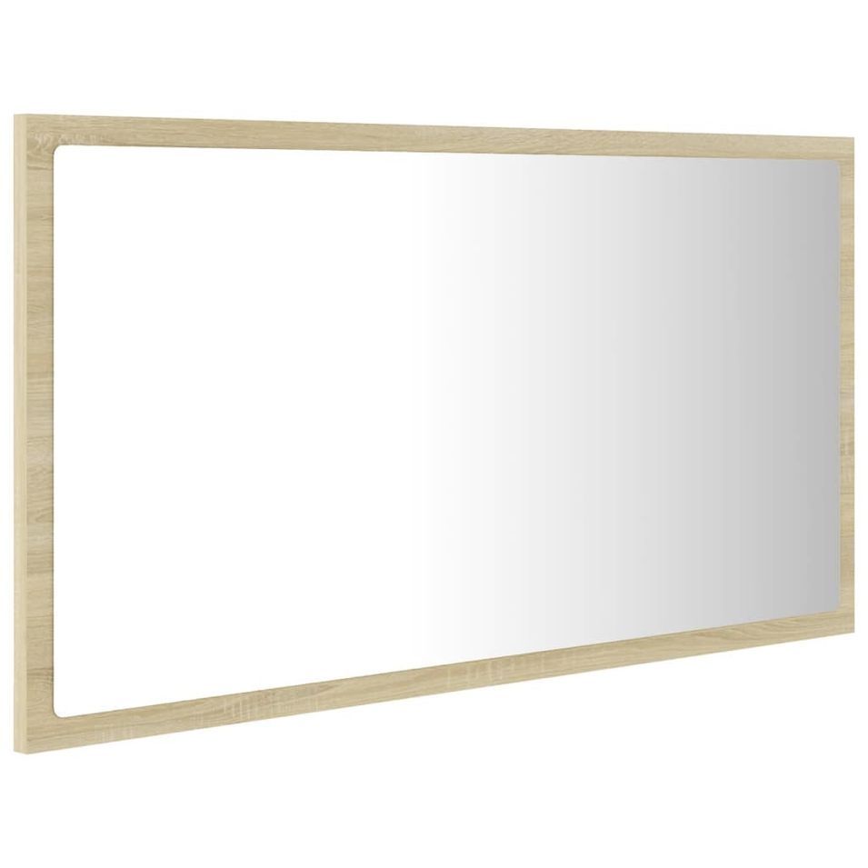 Miroir LED de salle de bain Chêne sonoma 80x8,5x37 cm - Photo n°1