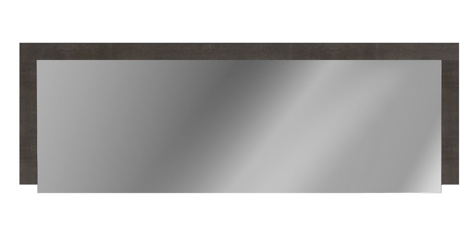 Miroir moderne rectangulaire béton foncé Korm - Photo n°1