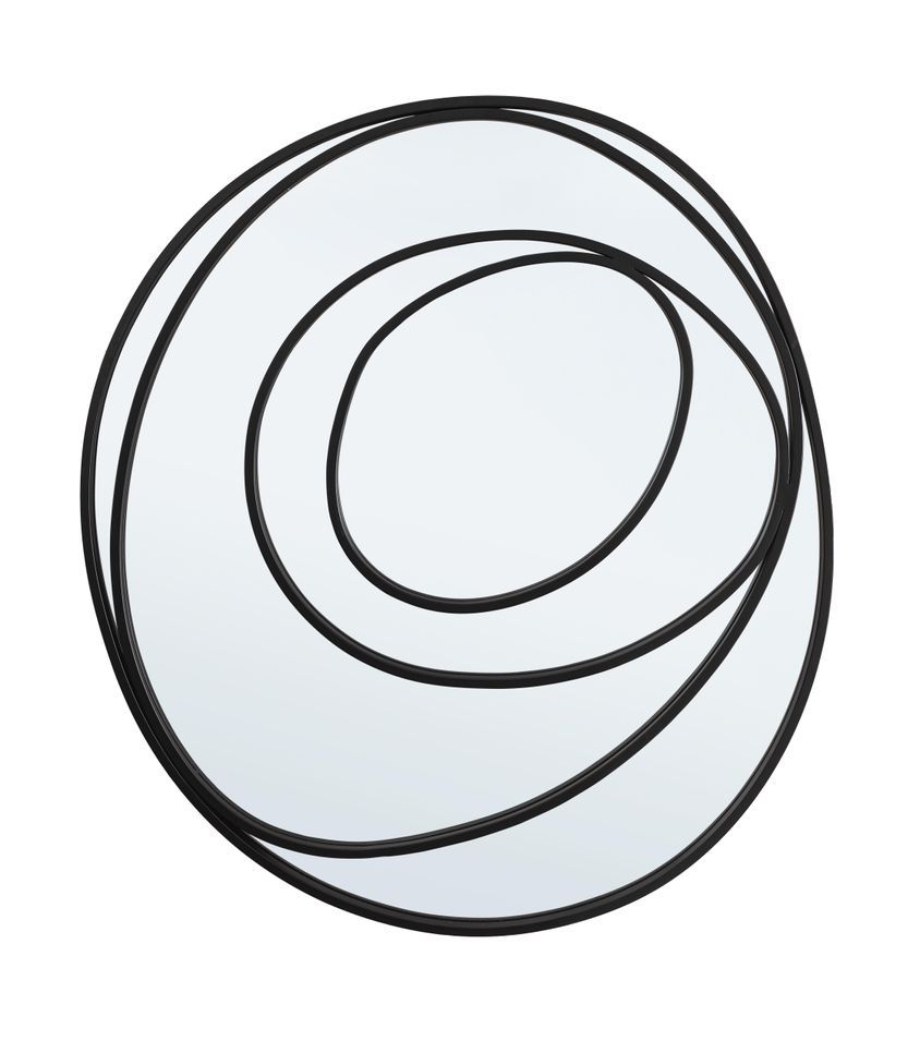 Miroir mural acier anthracite VERCAL - Graphisme subtil - Photo n°1