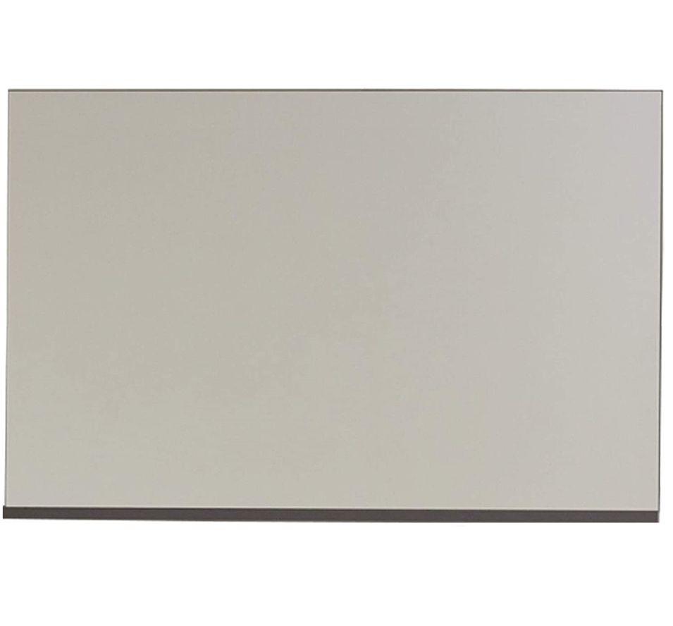 Miroir mural avec étagère brillant gris Kelia - Photo n°1