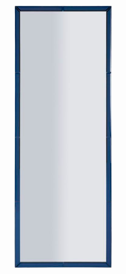 Miroir mural bleu berlin cm 55x2x150 (dimensions intérieures du miroir cm 49x143,5) - Photo n°1