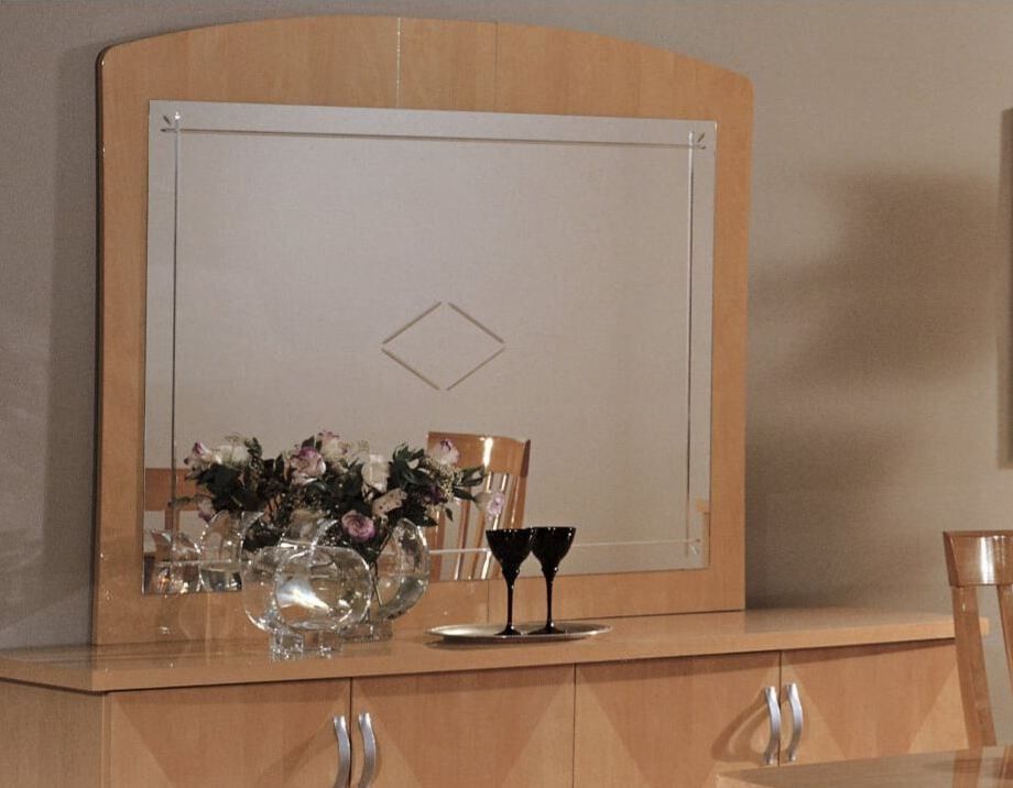 Miroir mural bois beige mat Nael - Photo n°1