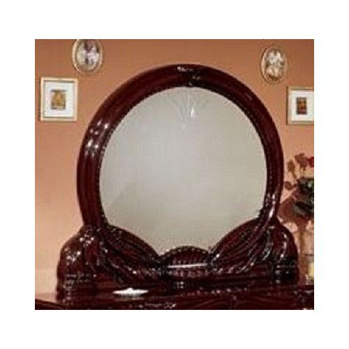 Miroir mural bois brillant acajou Proud - Photo n°1