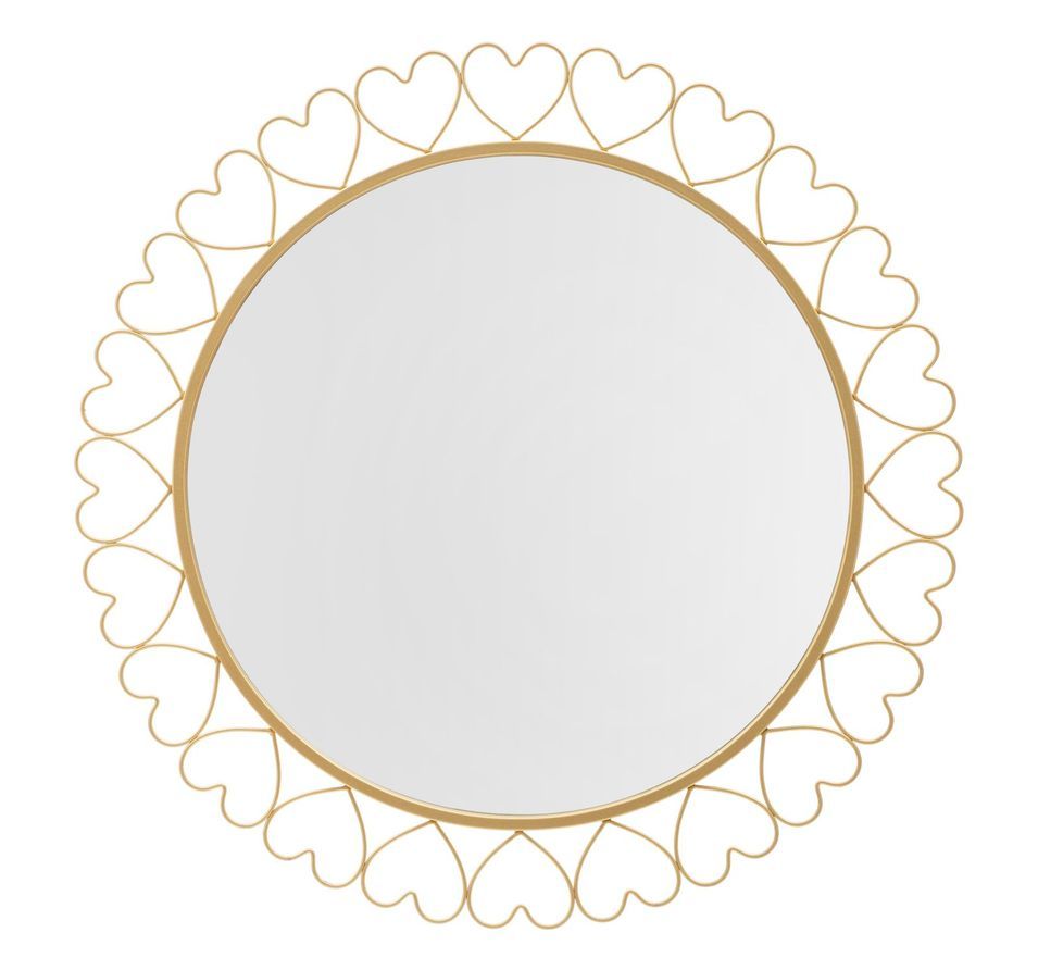 Miroir mural cœurs cm ø 80x2,5 - Photo n°1