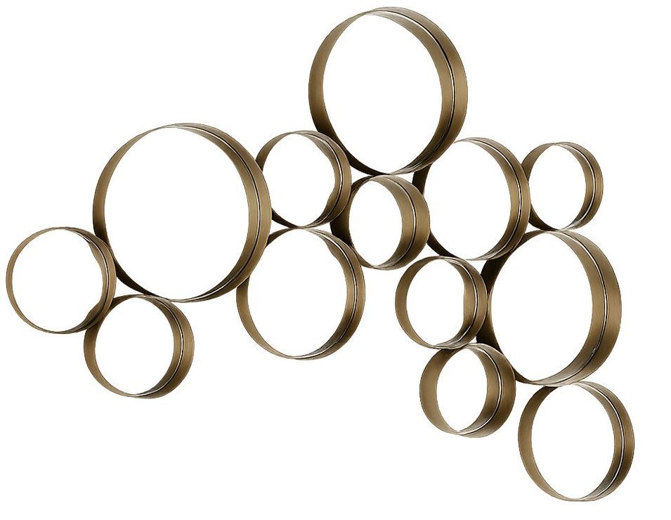 Miroir mural design métal doré KAIRA - L 131 x H 83 cm - Photo n°1