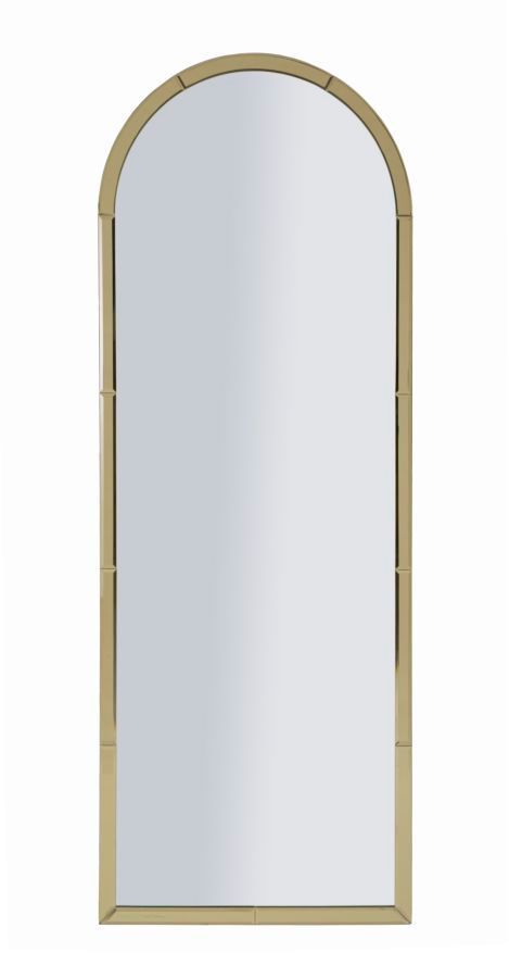 Miroir mural doré vertical style glamour Baku Gold - Photo n°1