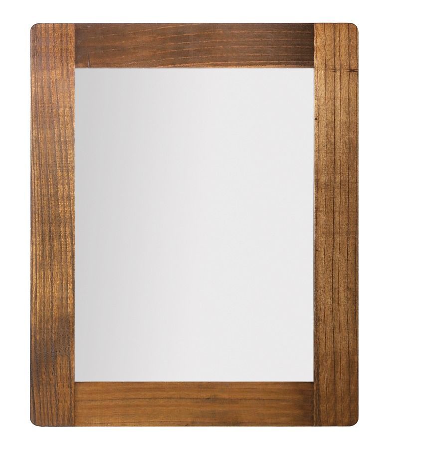 Miroir mural en bois massif de Mindy marron SOKY - L 80 x H 100 cm - Photo n°1