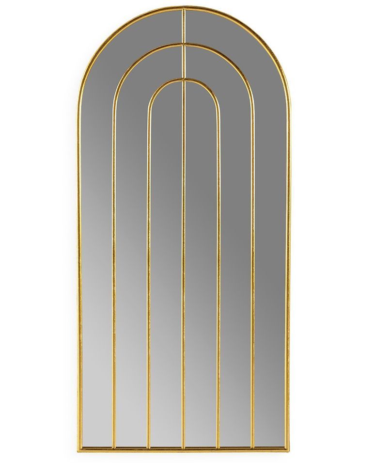 Miroir mural en métal doré TOKA – L 72 x H 150 cm - Photo n°1