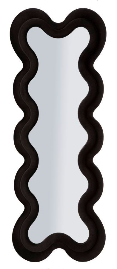 Miroir mural noir avec cadre profilé design contemporain Judi - Photo n°1
