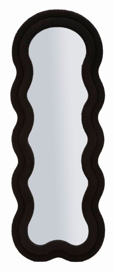 Miroir mural ours en peluche noir 60 x 4 x 160 cm (dimensions intérieures du miroir : 39 x 137 cm) - Photo n°1