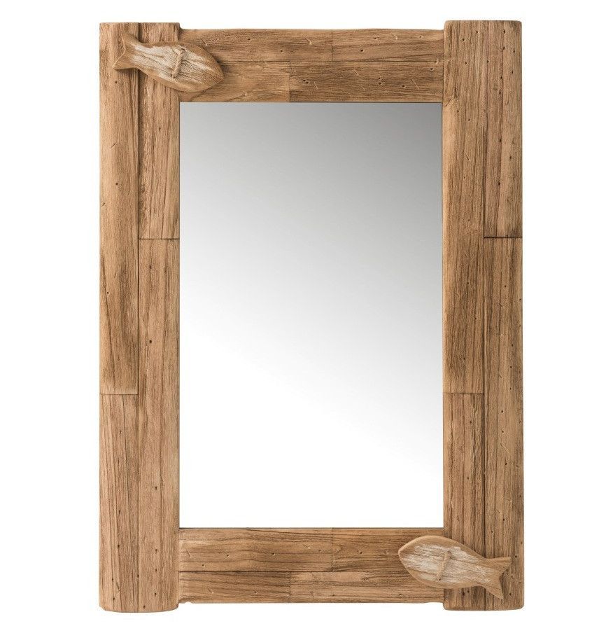 Miroir mural paulownia massif clair Azura - Photo n°1