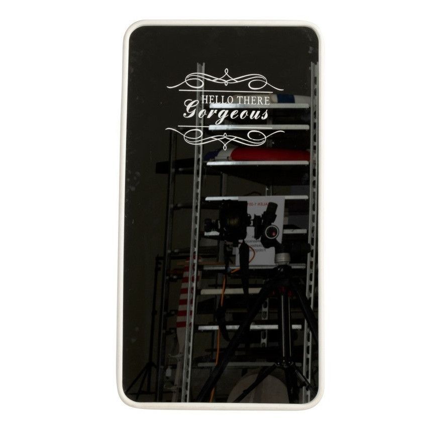 Miroir mural rectangulaire métal blanc Bialli - Photo n°1