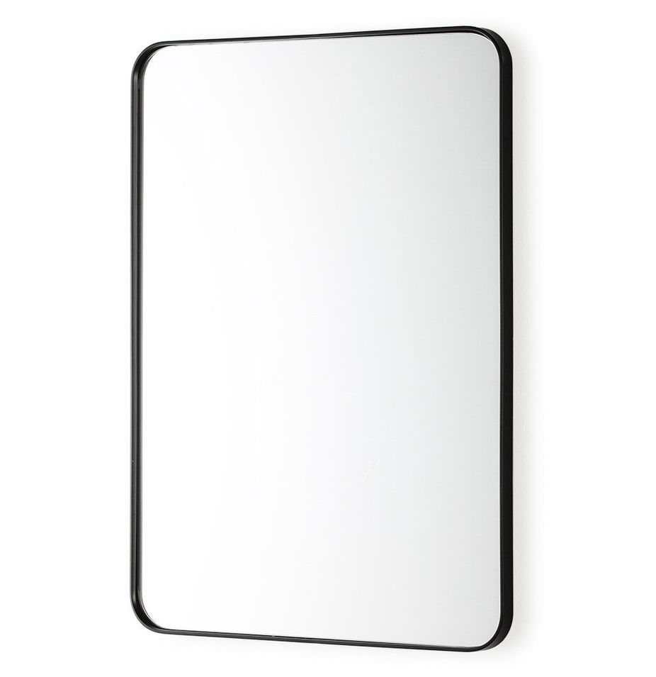 Miroir mural rectangulaire métal noir Ola - Photo n°1