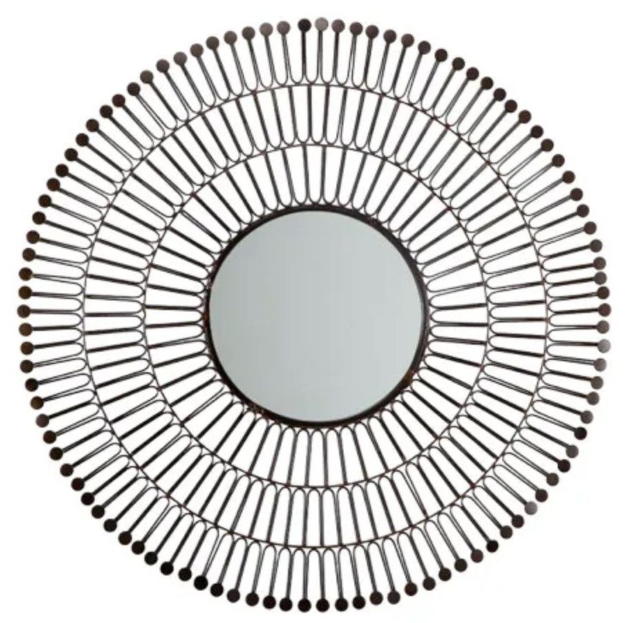 Miroir mural rond KOOMA en métal cuivré – Ø 78 cm - Photo n°1