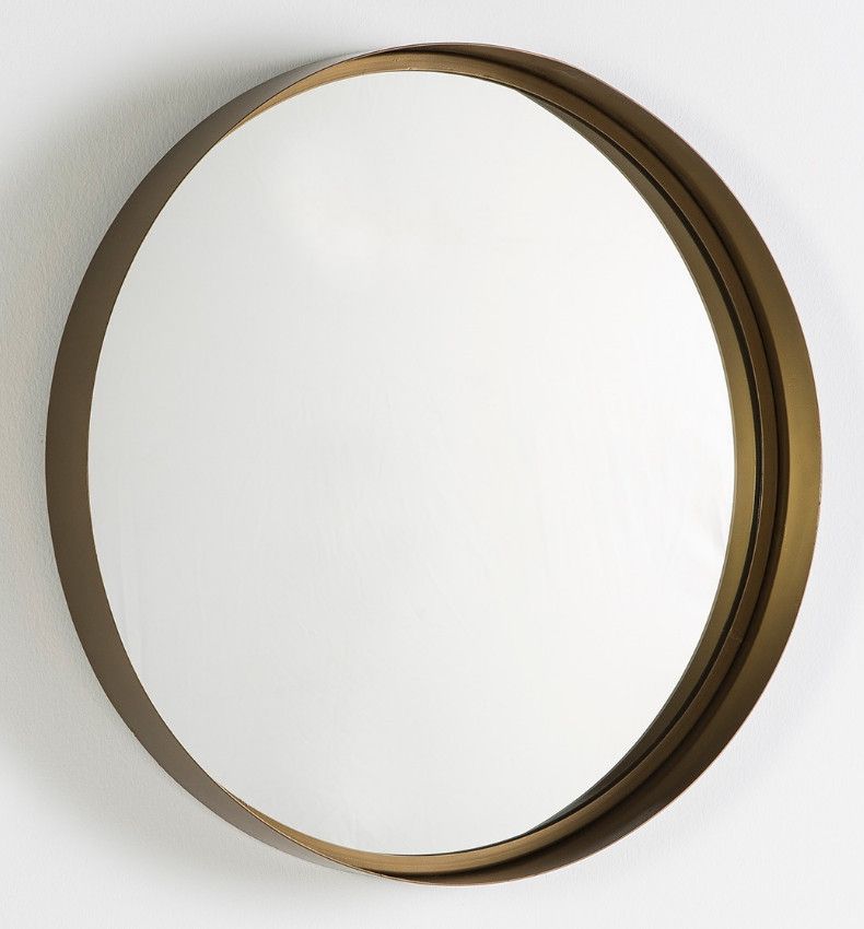 Miroir mural rond métal doré Alma D 61 cm - Photo n°1