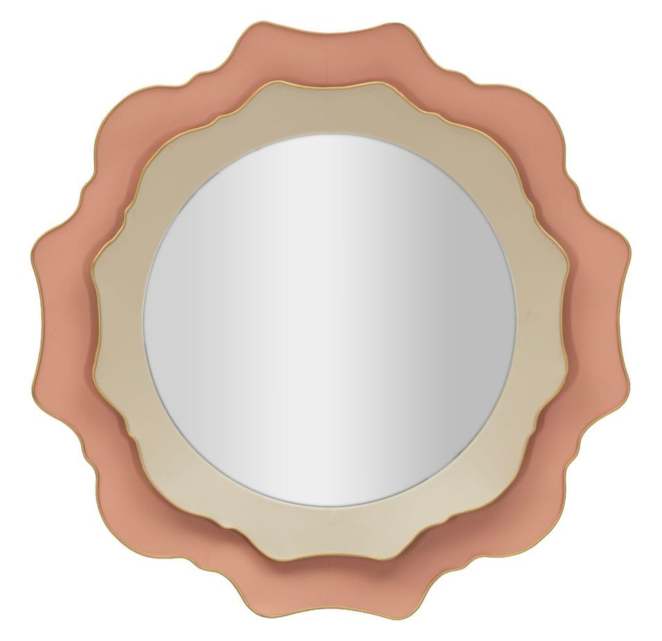 Miroir mural rond rose style romantique Gaby - Photo n°1
