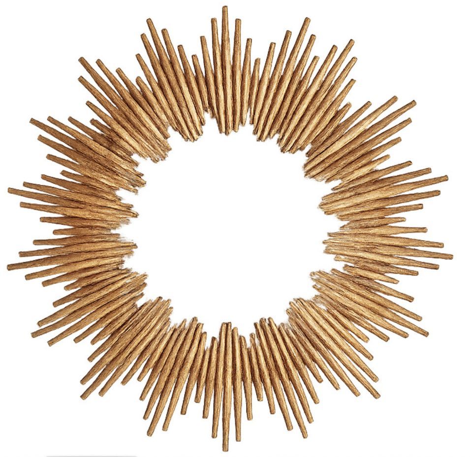 Miroir mural rond style colonial SIDEN - Ø 120 cm - Photo n°1