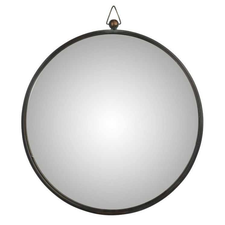 Miroir mural rond verre et métal noir Verde D 61 cm - Photo n°1