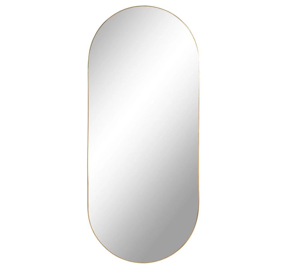 Miroir ovale en acier JERSEY – L 50 x H 80 cm - Photo n°1