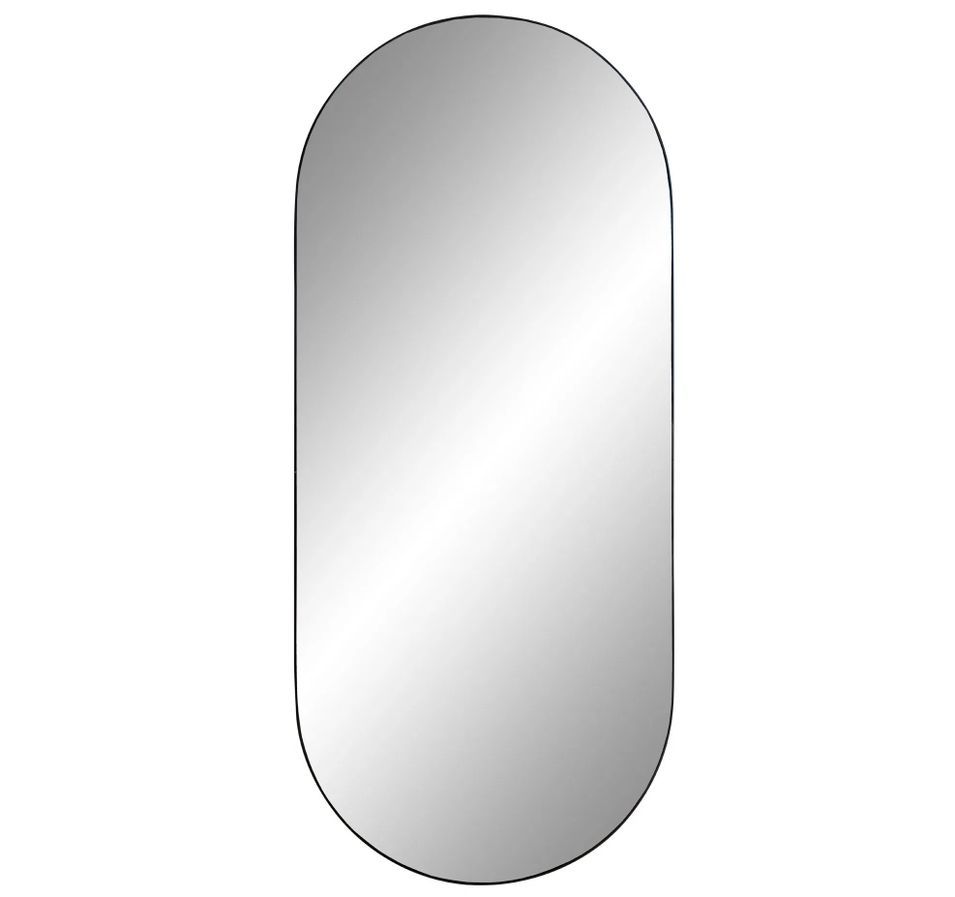 Miroir ovale en acier JERSEY – L 50 x H 80 cm - Photo n°1