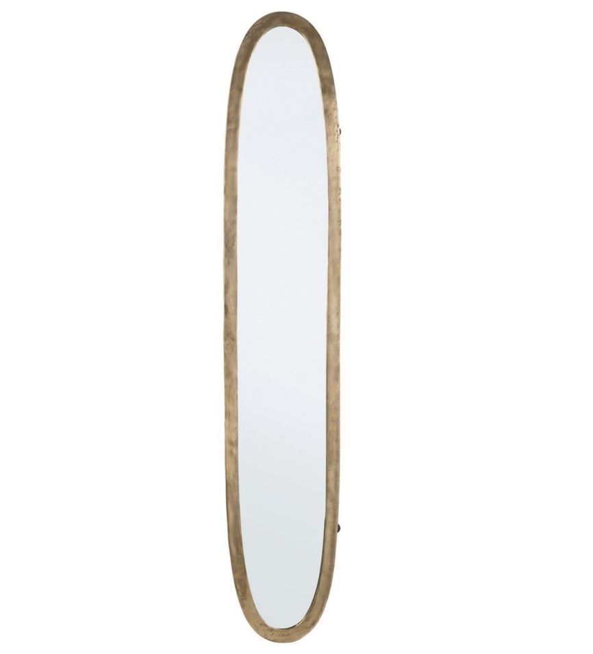Miroir ovale aluminium vieilli BRINA – L 35 x H 180 cm - Photo n°1