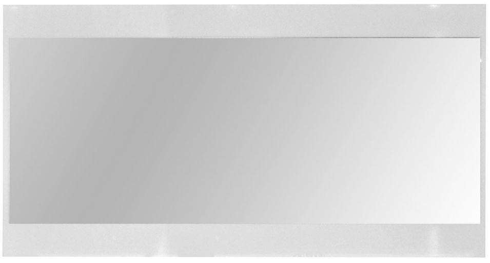 Miroir rectangulaire moderne bois laqué blanc Italya - Photo n°1