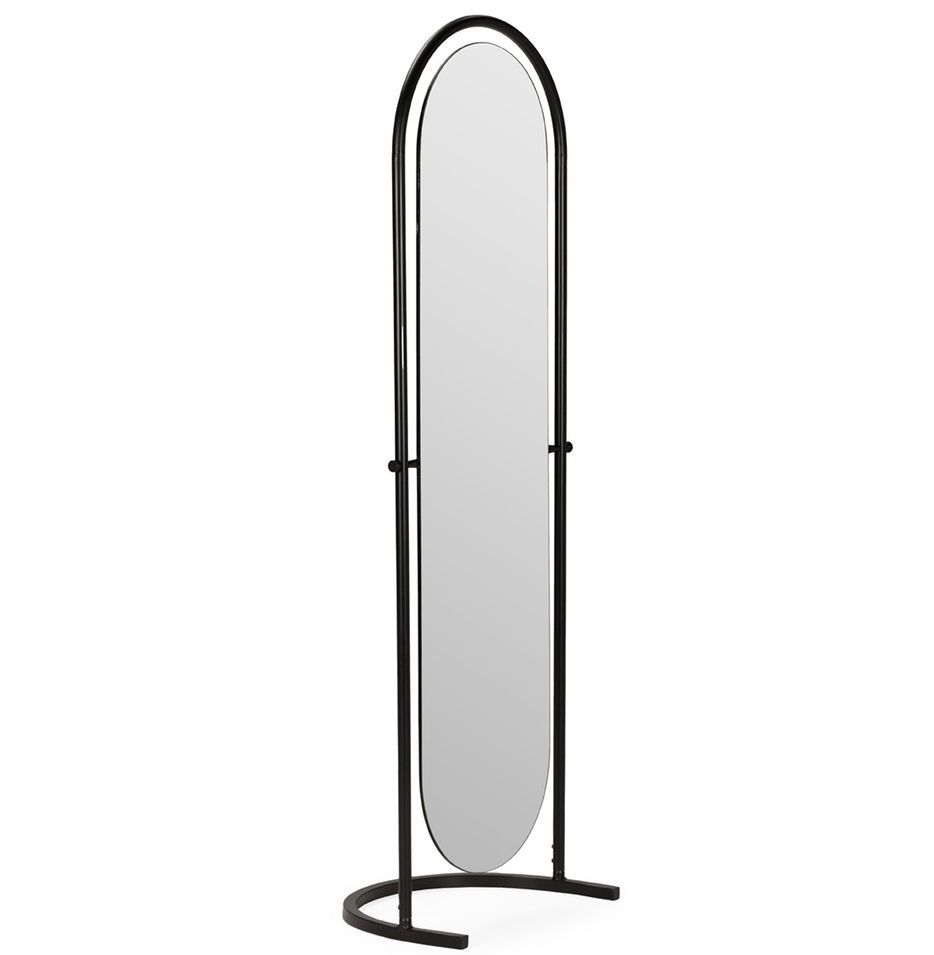 Miroir sur pied en métal noir VIROM – 180 cm - Photo n°1