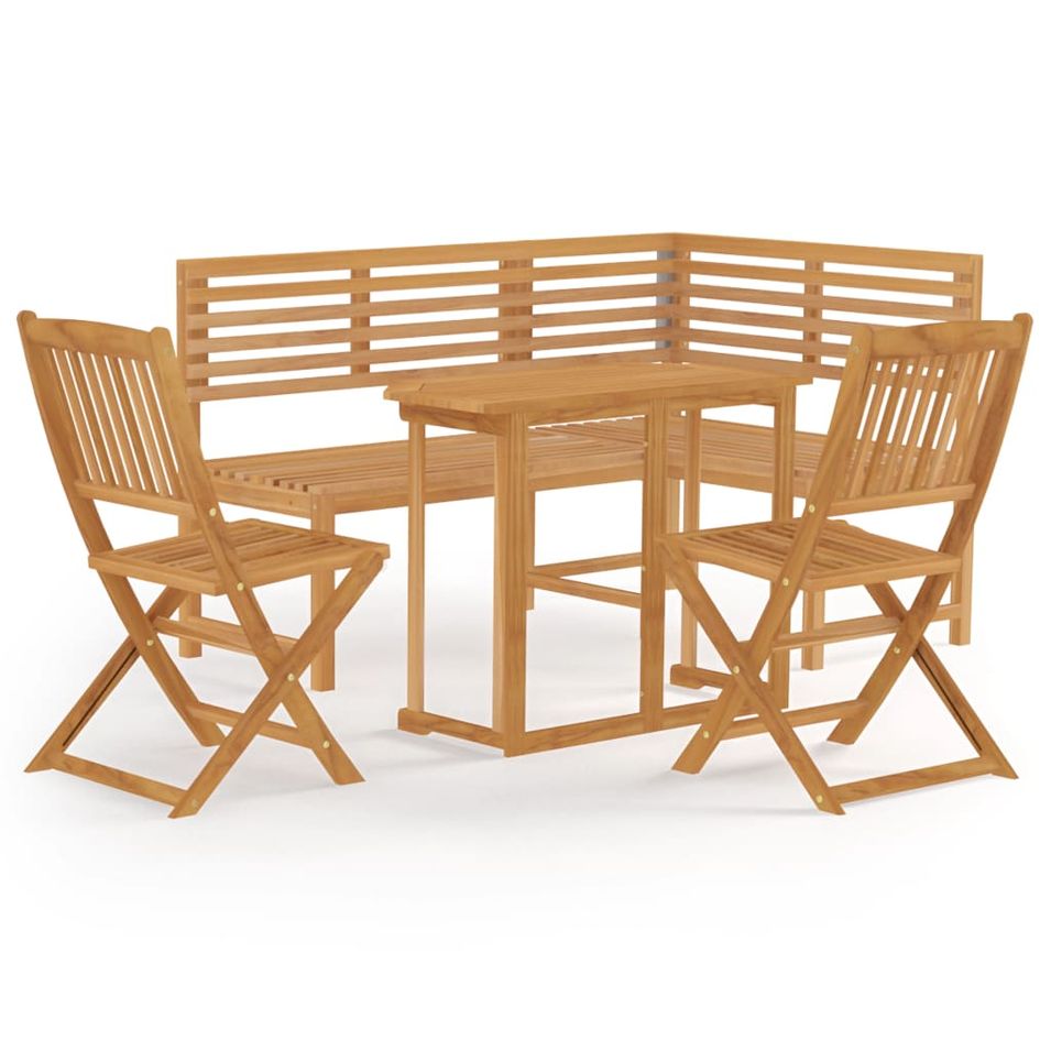 Mobilier de bistro 4 pcs Bois d'acacia solide 2 - Photo n°1
