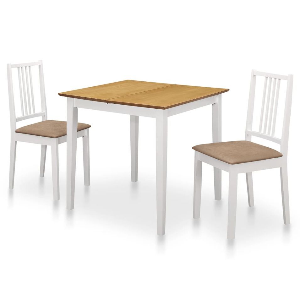 Mobilier de salle à manger 3 pcs MDF Blanc - Photo n°1
