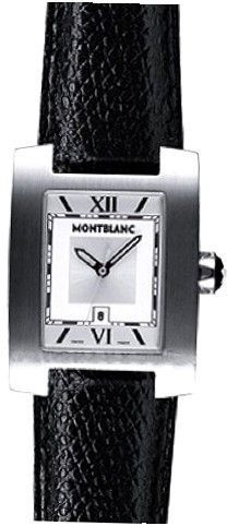 Montblanc Profile Large Quartz Ss Case Swiss Made Leather Strap Wr 30mt 7136 - Photo n°1