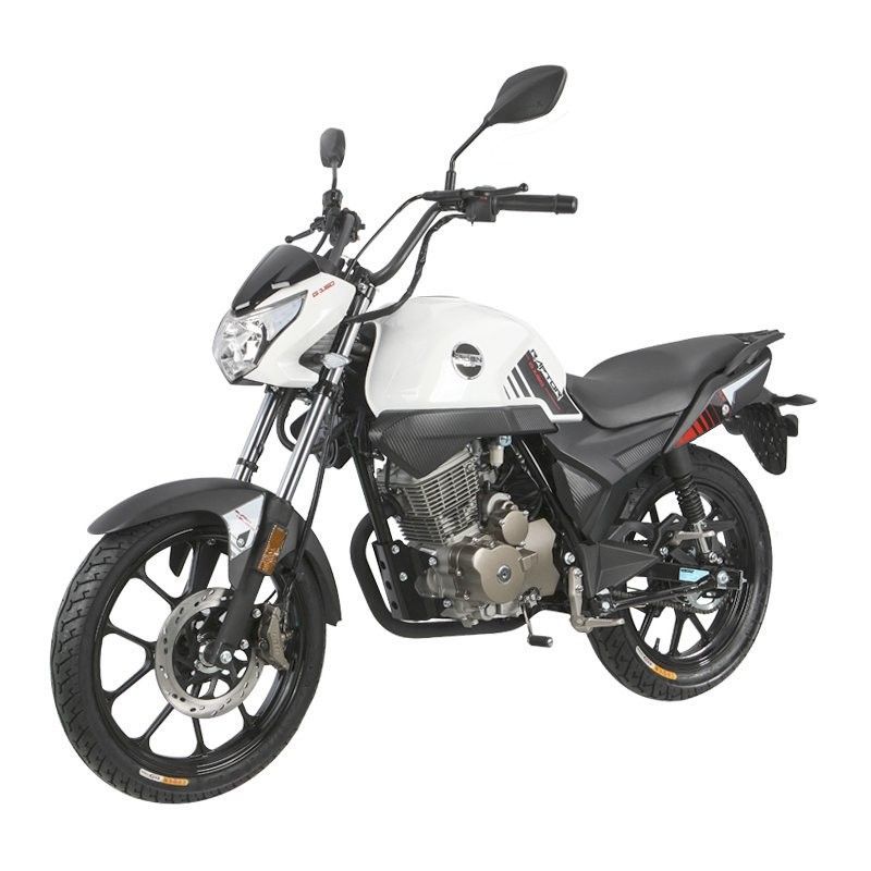 Moto 125cc homologuée 2 personnes Kiden KD125-G blanc - Photo n°1
