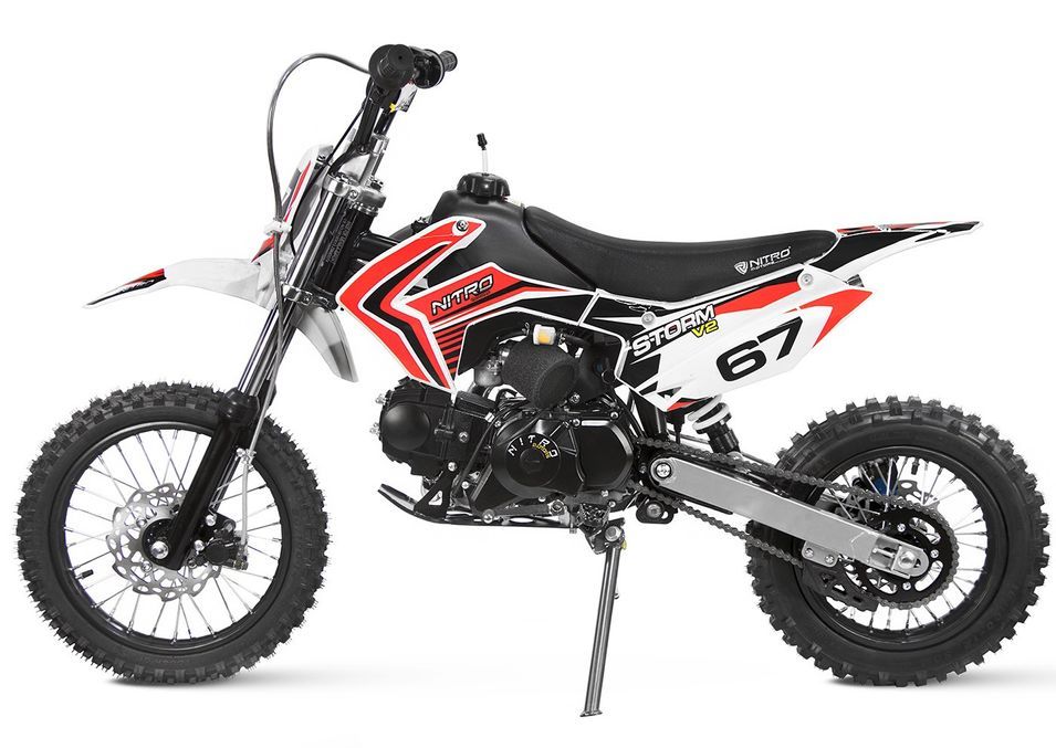 Moto 125cc Storm 4 temps 14/12 e-start semi automatique rouge - Photo n°1
