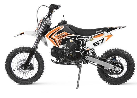 Moto 125cc Storm 4 temps 14/12 e-start semi automatique orange - Photo n°1