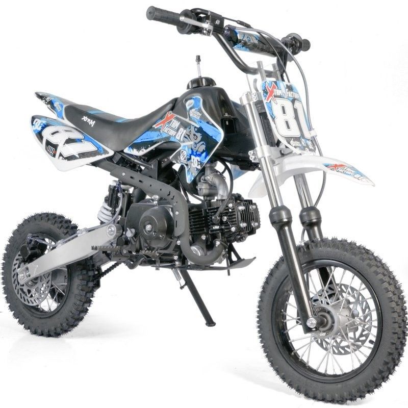 Moto cross 110cc Sport 14/12 semi automatique 4 temps Kick bleu - Photo n°1