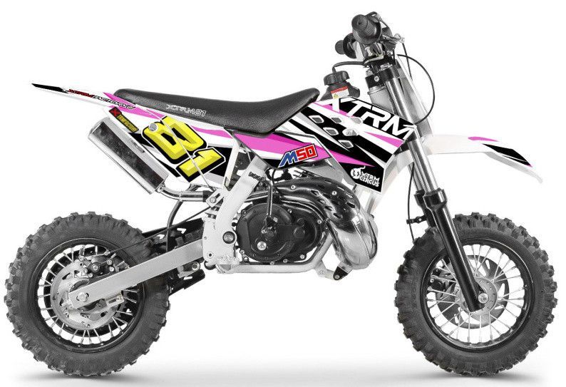 Moto cross 50cc 2T rose 3.5 cv Falko 10/10 - Photo n°1