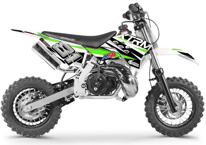 Moto cross 50cc 2T verte 3.5 cv Falko 10/10 - Photo n°1