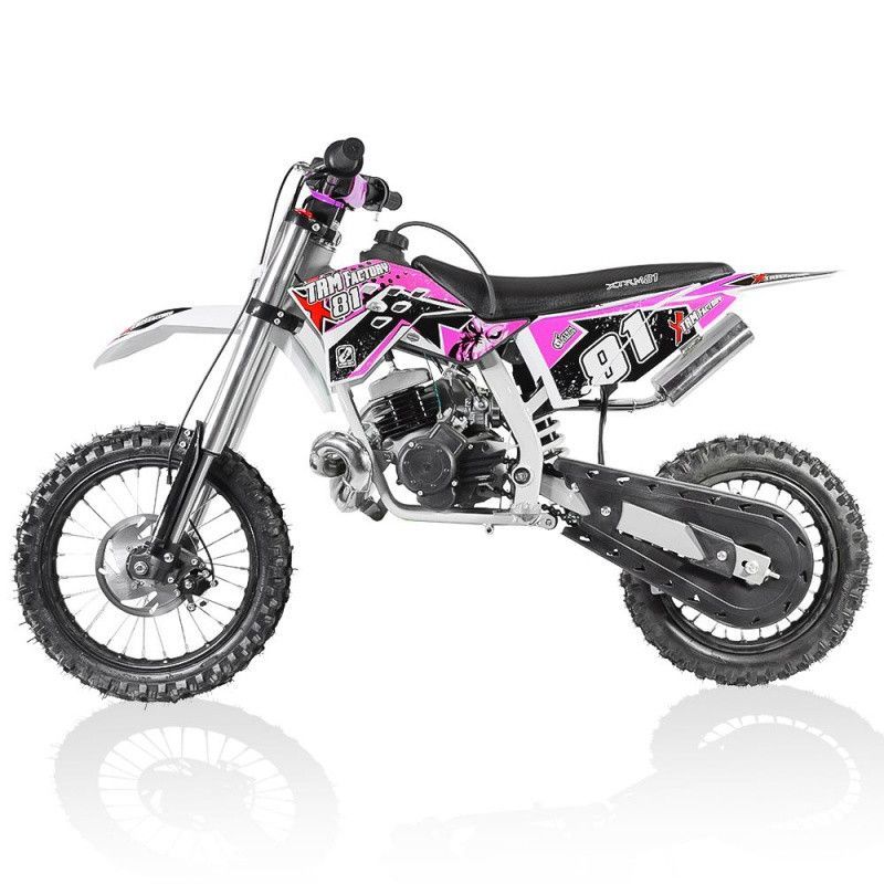 Moto cross 50cc Racing 14/12 3.5cv automatique Kick starter rose - Photo n°1