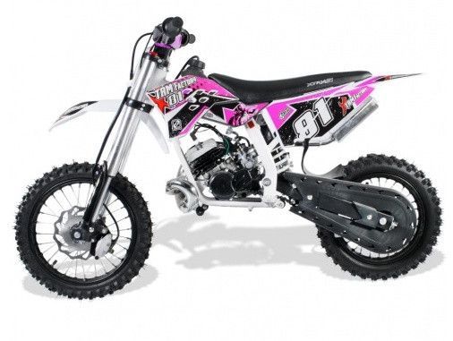 Moto cross 50cc Racing 14/12 9cv automatique Kick starter rose - Photo n°1