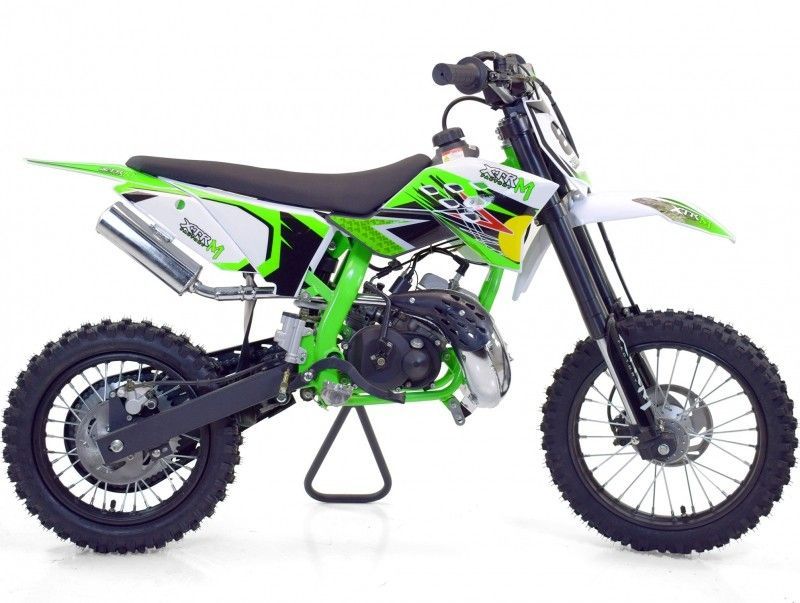 Moto cross 50cc Racing 14/12 9cv automatique Kick starter vert - Photo n°1