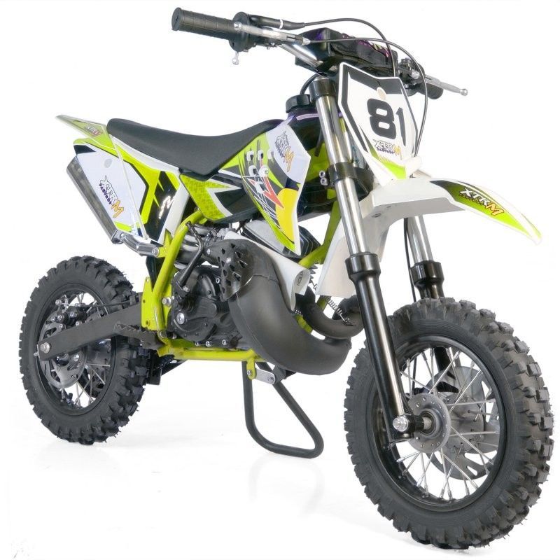 Moto cross 50cc Xtrm 10/10 Kick starter jaune - Photo n°1