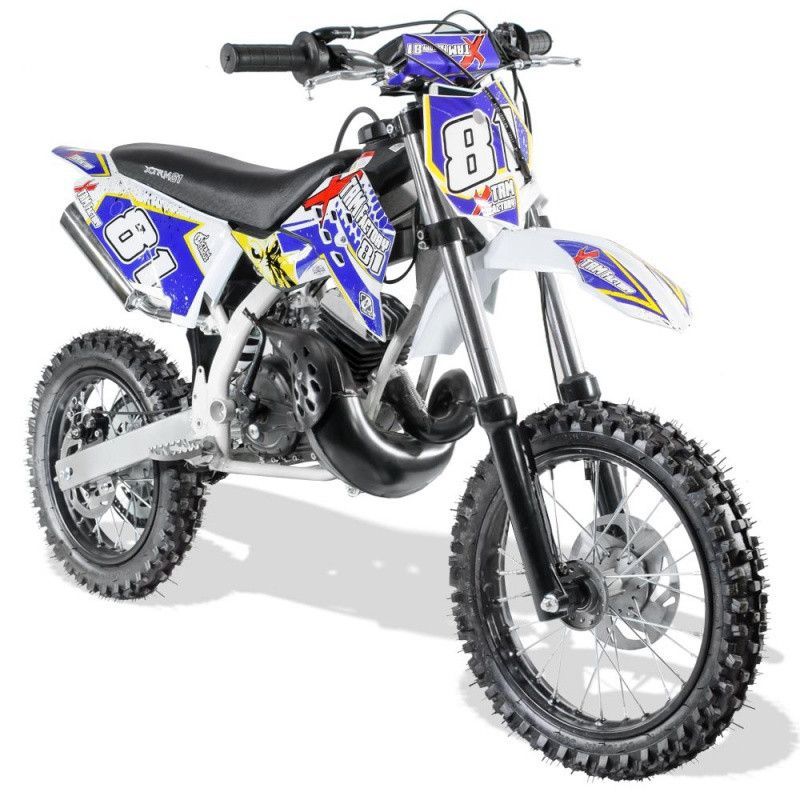 Moto cross automatique 50cc Sporty 14/12 3,5cv Kick starter bleu - Photo n°1
