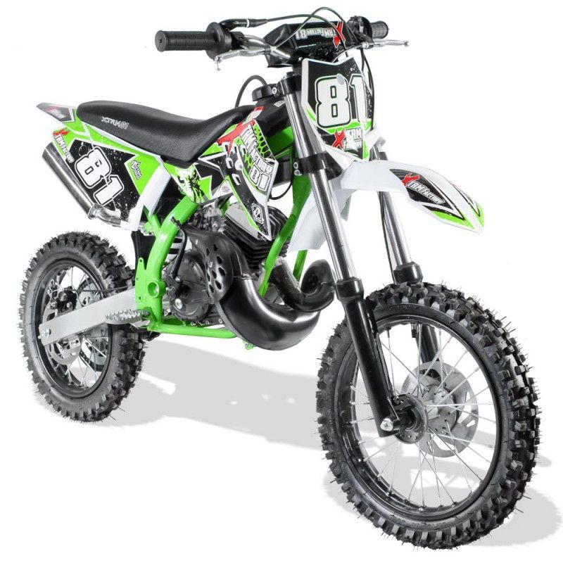 Moto cross automatique 50cc Sporty 14/12 3,5cv vert - Photo n°1
