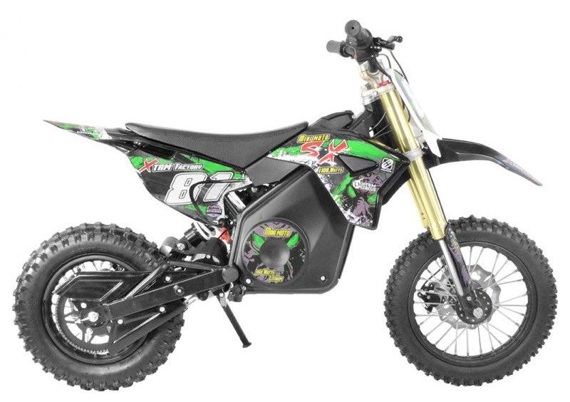 Moto cross électrique 1100W lithium FX vert 12/10 - Photo n°1