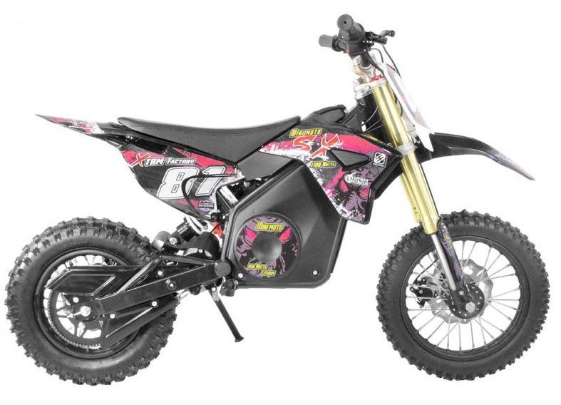 Moto cross électrique 1300W lithium 48V SX rose 14/12 - Photo n°1