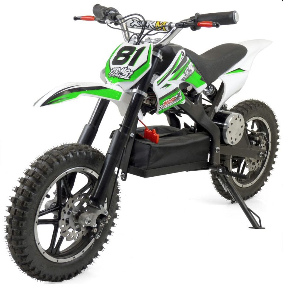 Moto Cross Electrique 500W Grande roue Vert - Photo n°1