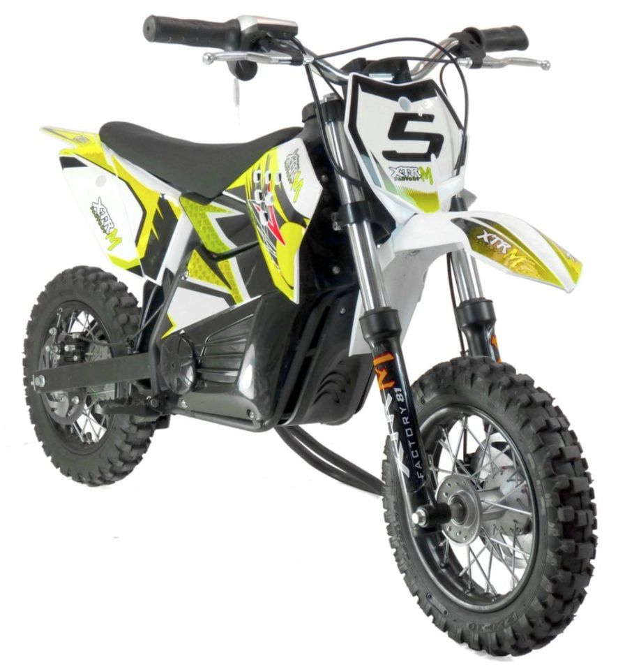 Moto Cross Electrique 800W 10/10 Jaune - Photo n°1