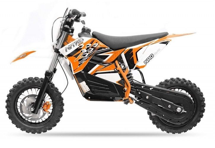 Moto cross électrique 800W brushless 48V 12/10 NRG turbo orange - Photo n°1