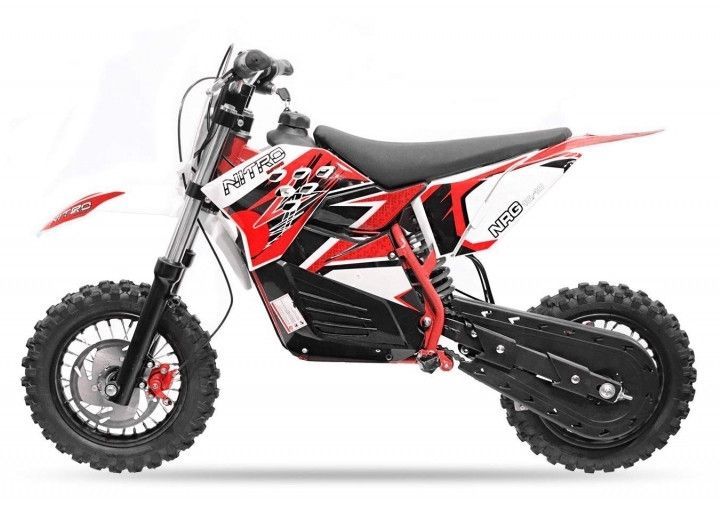 Moto cross électrique 800W brushless 48V 12/10 NRG turbo rouge - Photo n°1