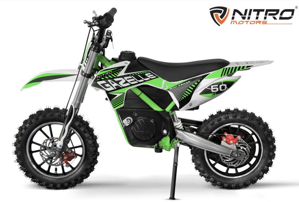 Moto cross électrique enfant Gazelle 550W Lithium vert 10/10 pouces - Photo n°1