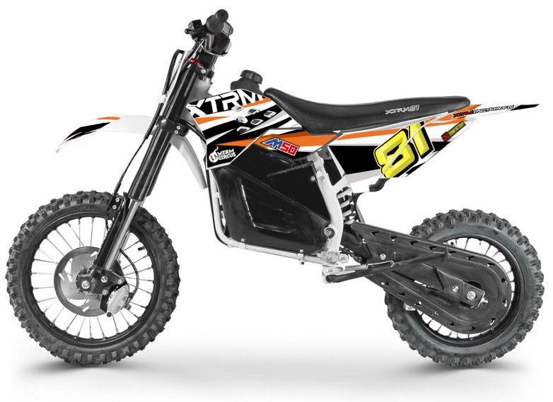 Moto cross enfant électrique 1200W Lithium 14/12 orange - Photo n°1